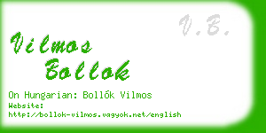 vilmos bollok business card