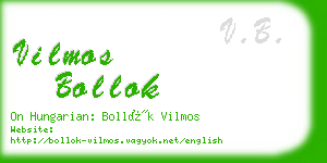 vilmos bollok business card